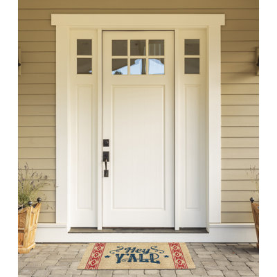 Bonjour à y’all 30 po x 18 po tapis de porte extérieur antidérapant Erdmann