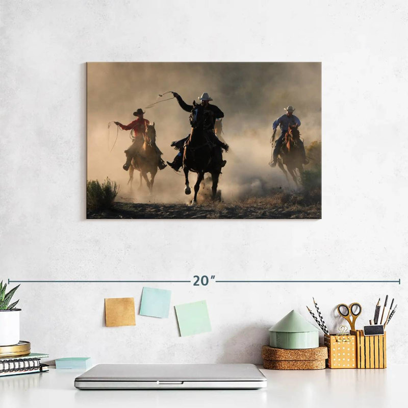 Lelar Cowboys In Action, 8" H x 12" W