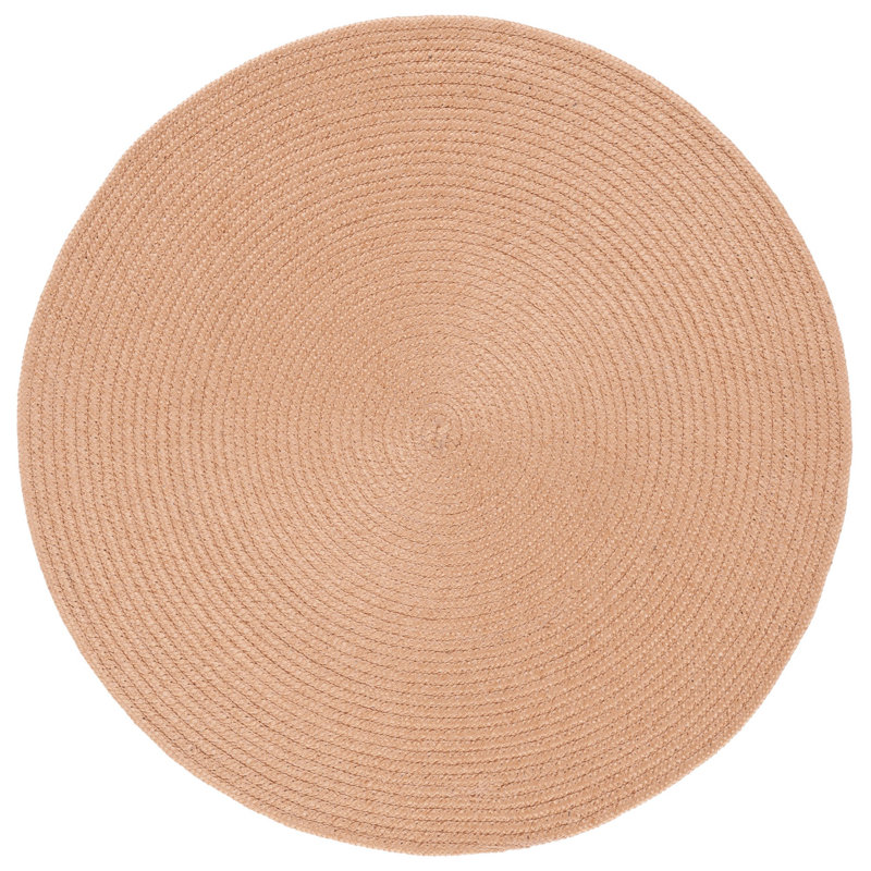 Braided Hand Woven Performance Solid Color Rug, Round 5'