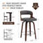 Tabouret de comptoir pivotant 26 po Carylon-94298573