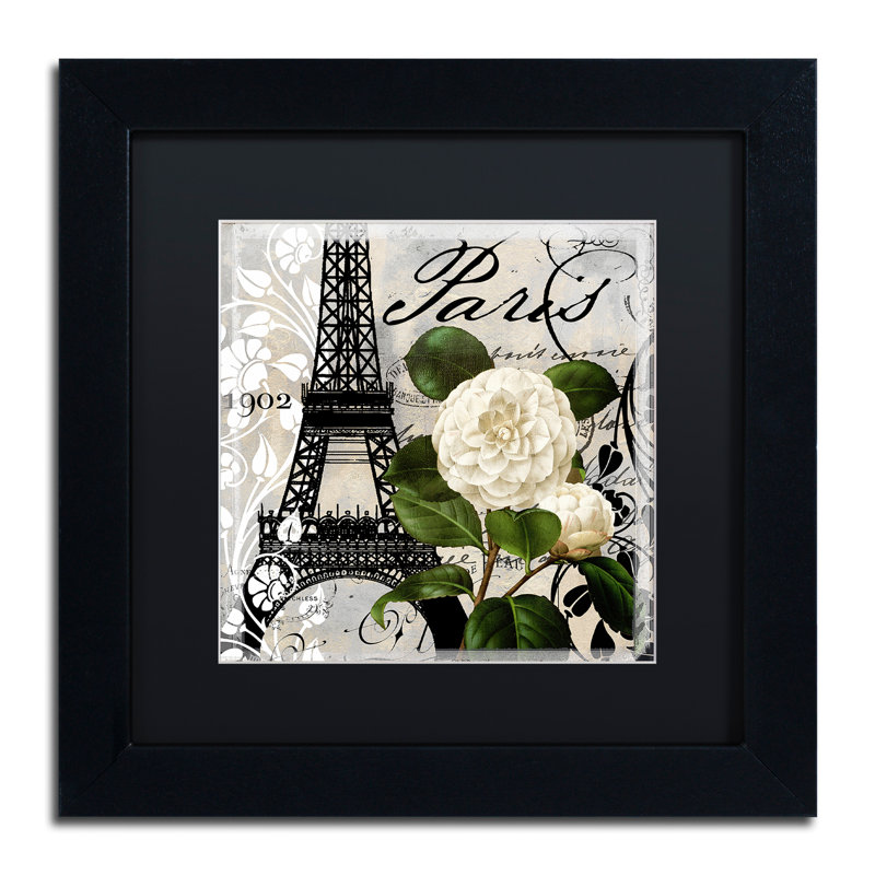«Paris Blanc I», impression encadrée, H 11 po x l 14 po x P 0,5 po, Noir
