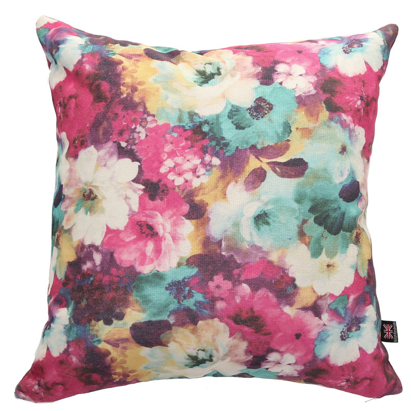 Alonso Floral Square Cushion, Yellow Gold, Large