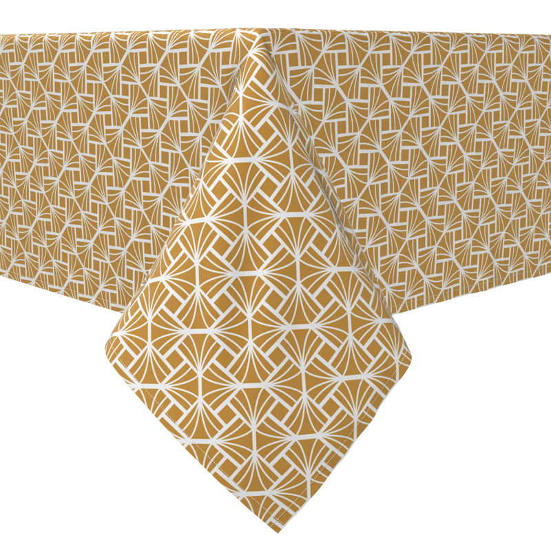 Square Tablecloth, 100% Cotton, 60X60", Diamond Art Deco