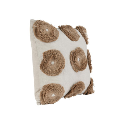 22" Cotton Linen Blend Throw Pillow , Natural
