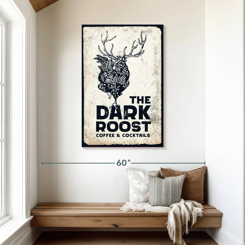 Tergel Dark Rooster Midnight, 45" H x 30" W