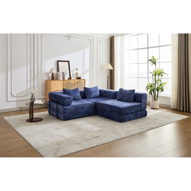 Lit modulaire convertible 3 pièces Compression Blue Dark