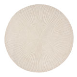 Folia Hand Tufted Wool Area Rug in Light Beige