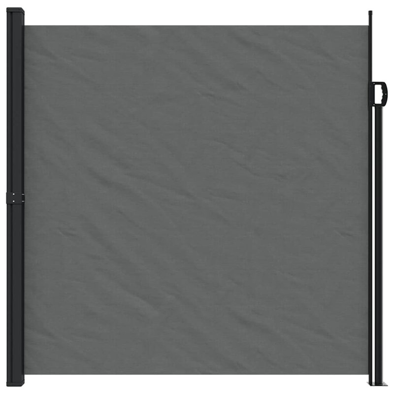 Vidaxl Retractable Side Awning, 78.7" H x 118.1" W, Dark Grey