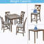 Ensemble de table de salle à manger 5 pièces pour 4 personnes, ensemble de table de cuisine à hauteur de comptoir avec table carrée-1928536111