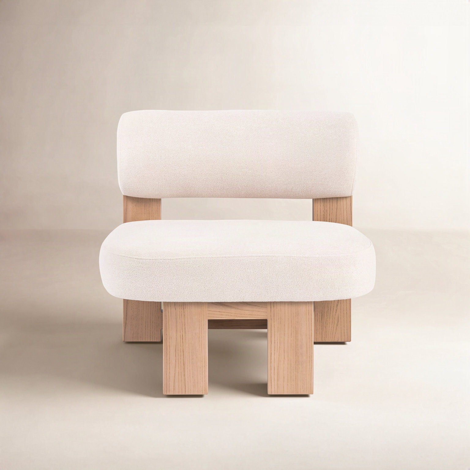Agave Upholstered Slipper Chair, Piermont Oyster