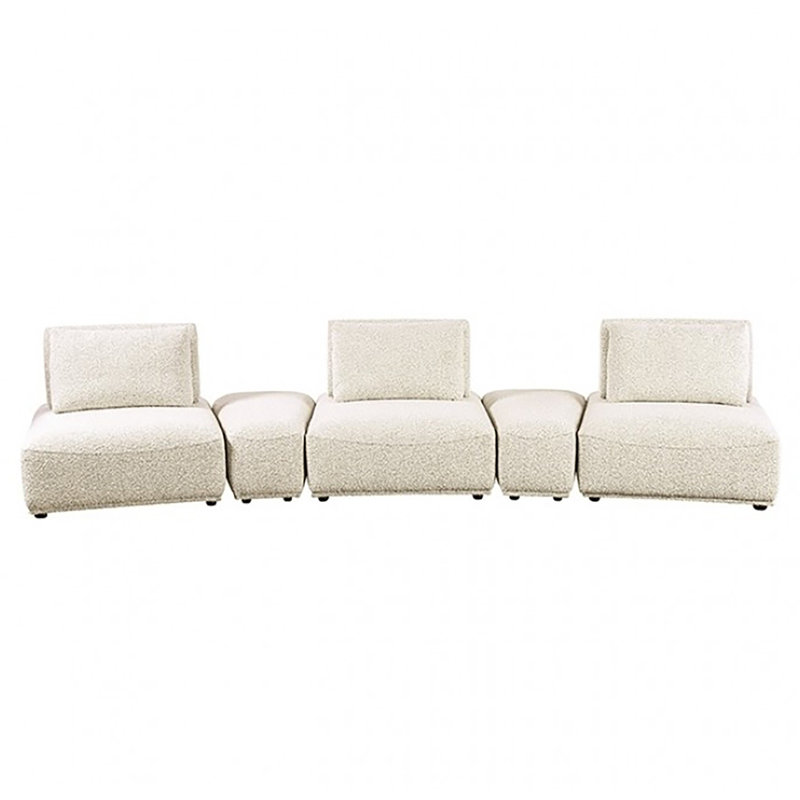 Canapé courbé 3 places Wayzata, Beige