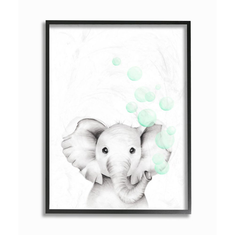 Caricature de bébé Sherry, Giclée encadrée noir minuit, H 14 po x l 11 po x P 1,5 po