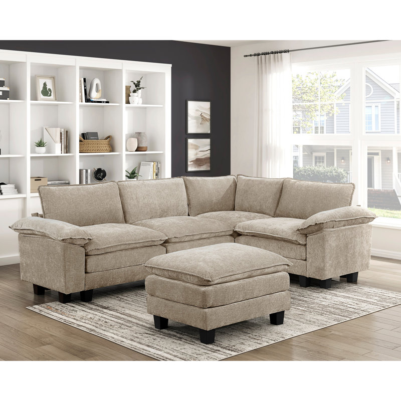 Canapé modulaire 6 pièces Modern Modern, H 35 po x l 77 po x P 110,5 po