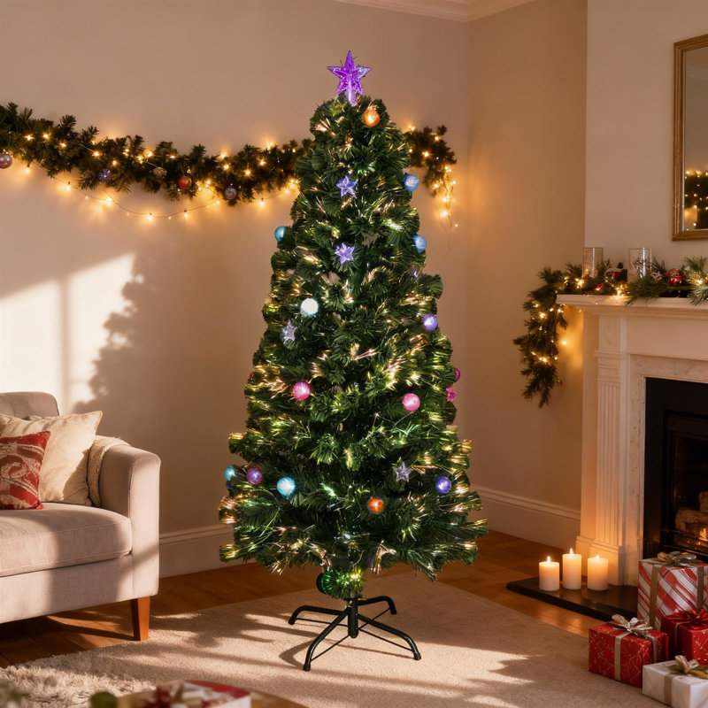 Lighted Artificial Christmas Tree, 4 ft.
