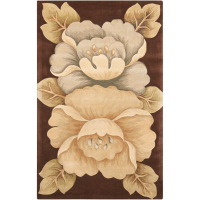 Tapis brun en laine touffeté à la main Newbury