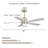 52 Inch Ultra Quiet Reversible Ceiling Fan With Light - Dimmable LED, Memory & Timer For Large Room