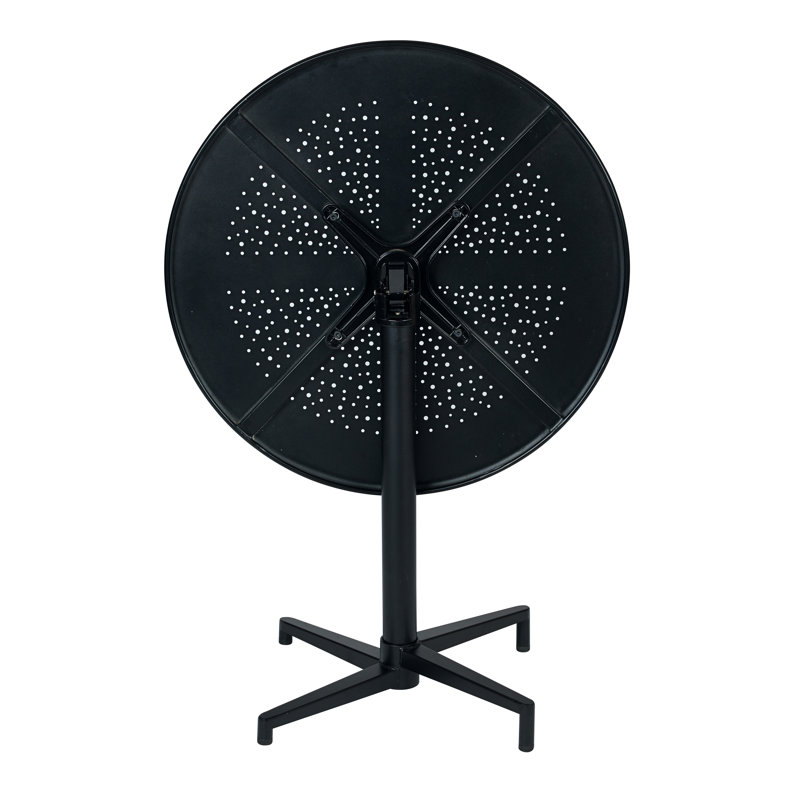 table pliante ronde 30 po Oxton, Noir mat