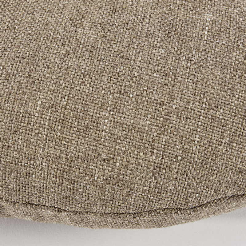 Coussin de siège rond Bistro, tissu performance, ensemble de 2, Brun clair