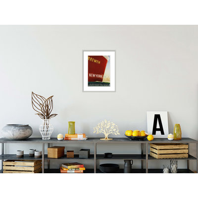 «Bremen New York Travel» par Kuck, impression giclée sur cadre