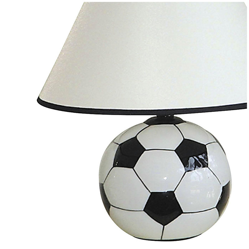 Lampe de table haute en céramique 12 po, forme soccer, 12 po
