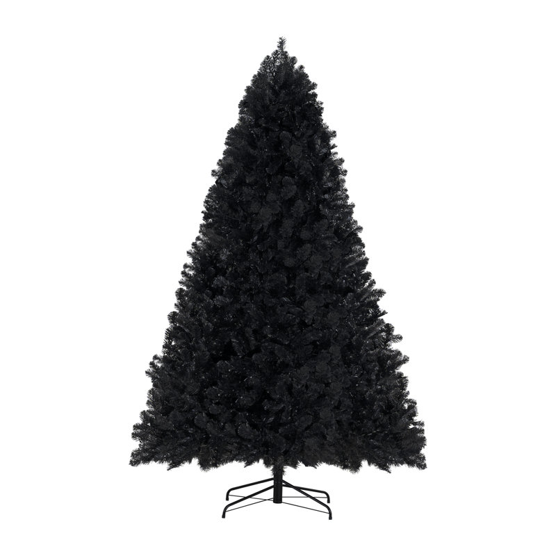 Arbre de Noël artificiel noir pré-éclairé, 7,5 pi