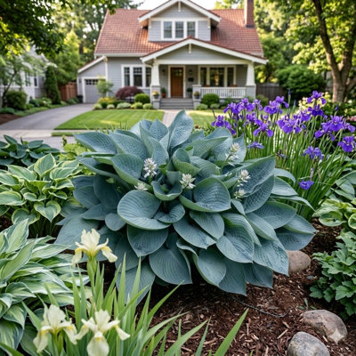 Blue Bressingham Hosta - 3 Bare Roots - Hardy and Shade Tolerant Plants Great for any Landscape