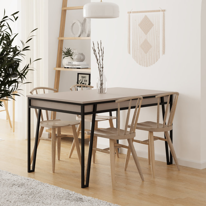 Pal 76 Cm Extendable Butterfly Leaf Dining Table, Light Mocha