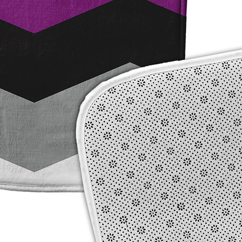 Tapis de bain Samoni, Gris / Mauve