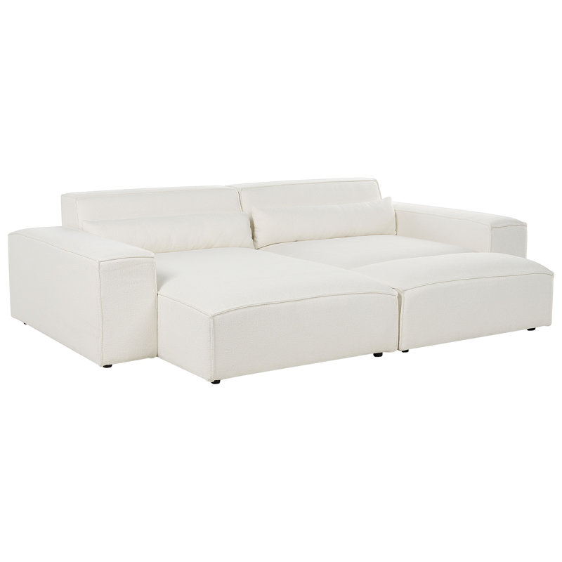 Boleslovas 2 Seater Sofa & Chaise, Right Hand Facing, White