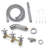 Triple Cross Handle Bathtub Faucet,Waterfall Bath Tub Faucet with Handheld Shower-64611154
