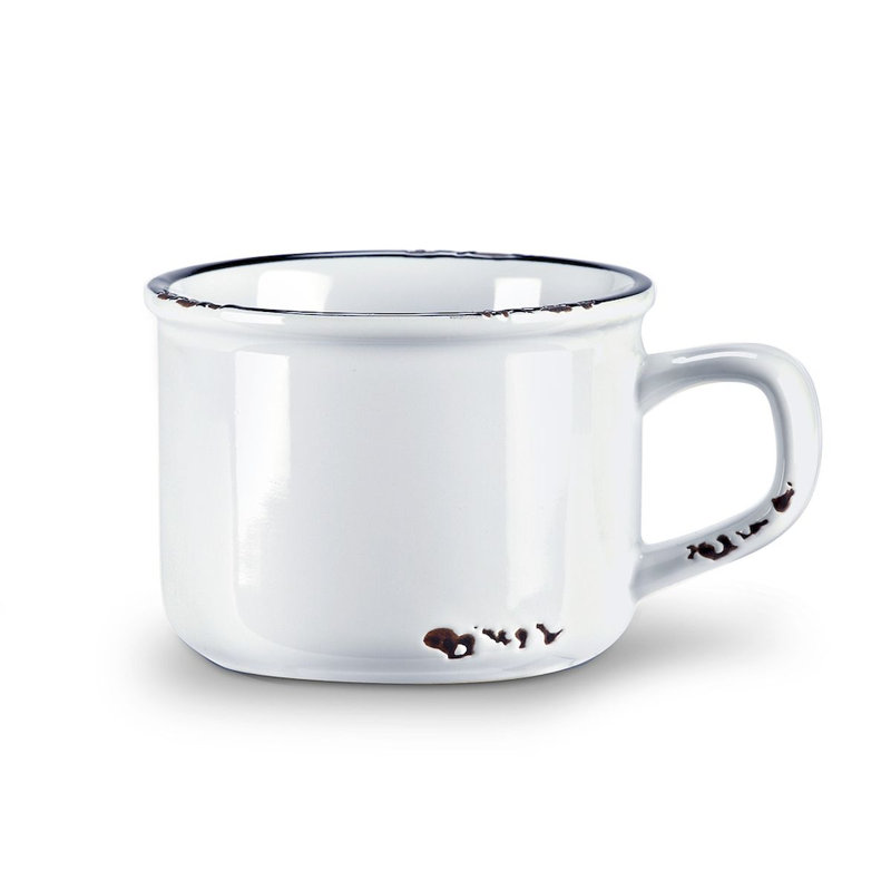 Tasse à cappuccino émaillée Naniouni, Blanc