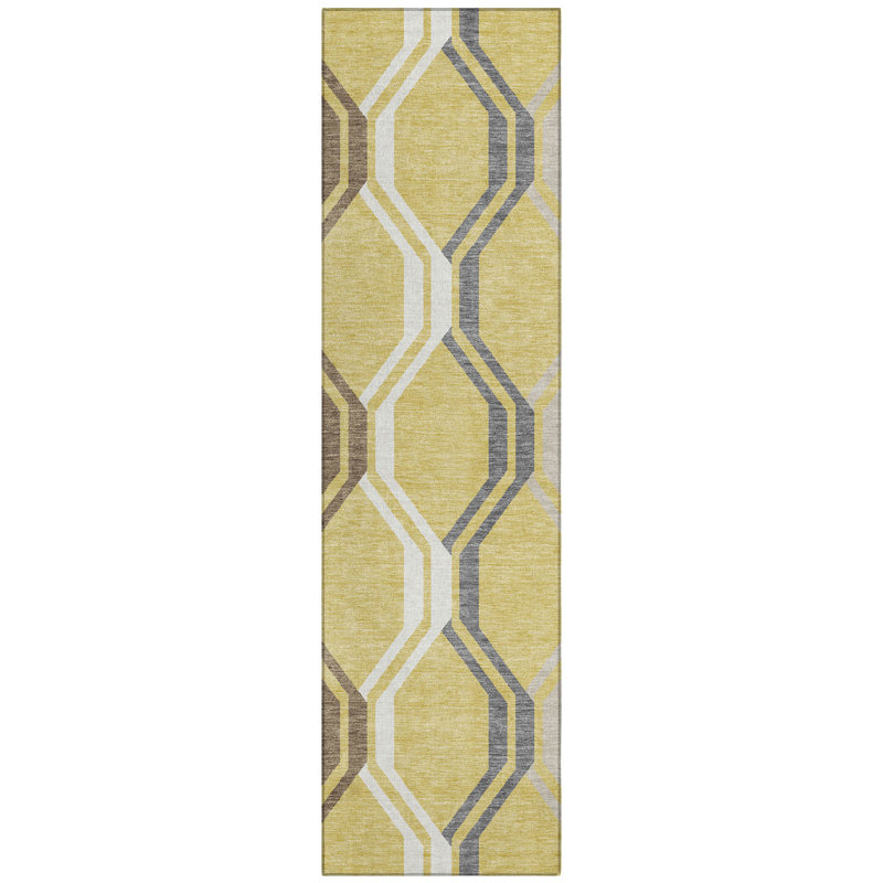 Machine Washable Indoor/Outdoor Chantille ACN2326 Mid-Century Modern Rug, Runner 2'3" x 7'6"