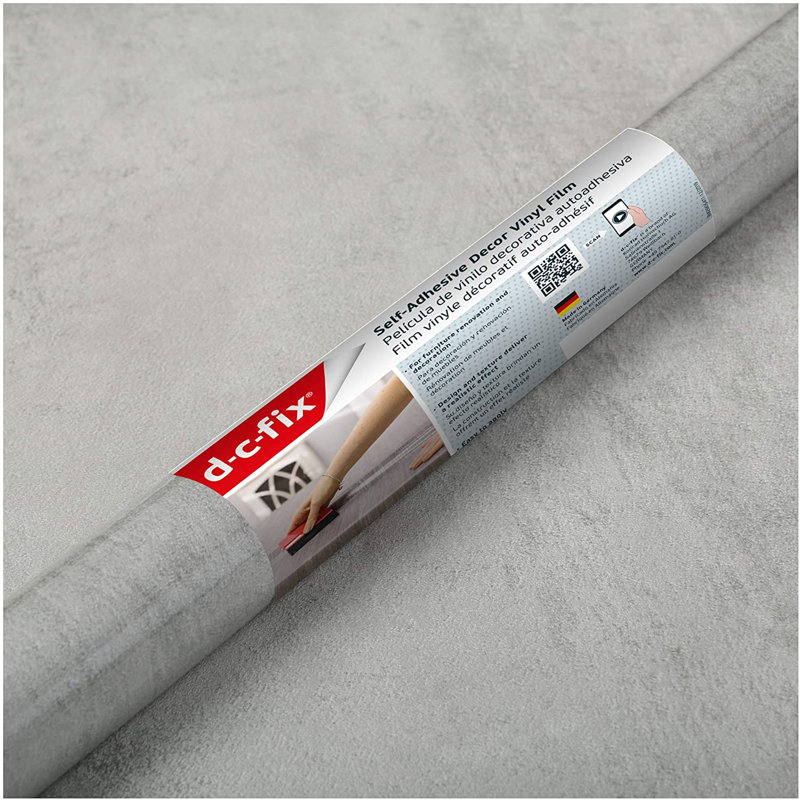 Film auto-adhésif décoratif gris béton d-c-fix, L 17 po x H 78 po