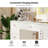 Vanity With LED Mirror And 7 Drawers And 6 Open Shelves-2021986430