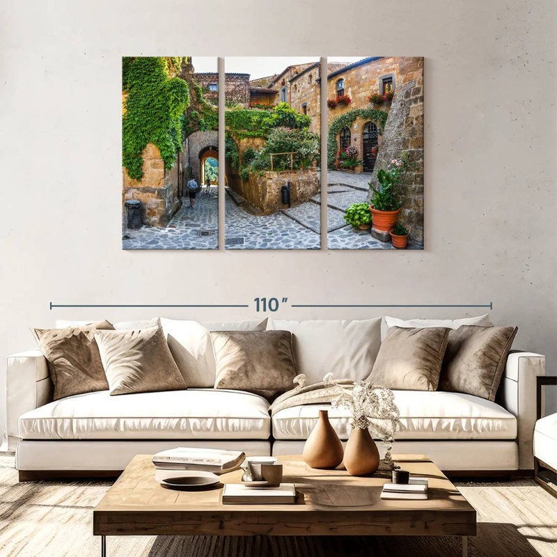 Sebbie Civita Di Bagnoregio Town, 48" H x 74" W