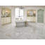 Pietra Calacatta 18" x 3" Porcelain Bullnose Tile Trim in White/Gray-98840441