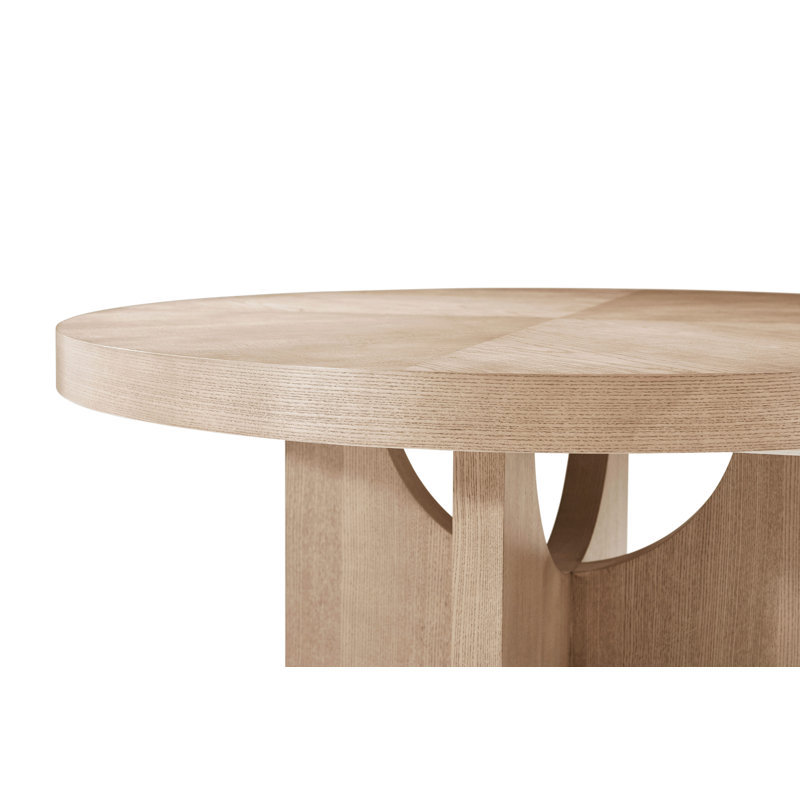 Catalina Round Solid Wood Dining Table, Dune