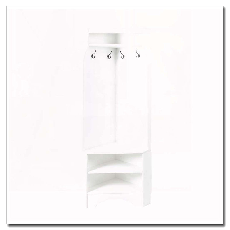 Arbre d'entrée minimaliste avec banc à chaussures Minimalist, Blanc