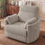 Fauteuil inclinable surdimensionné de 138 cm de large avec revêtement en fausse fourrure de lapin pelucheuse, port de chargement USB et dossier réglable-1791766923