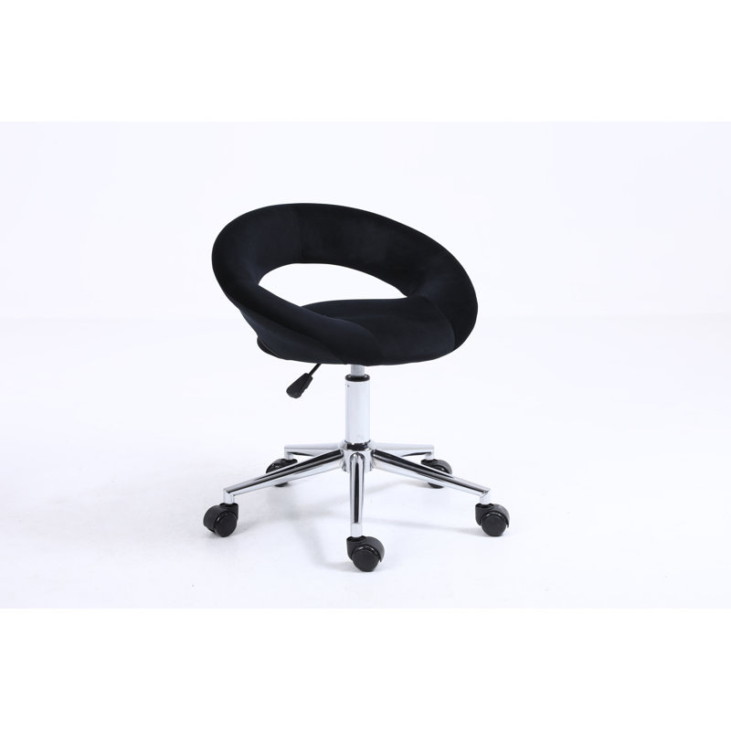 Velvet Task Chair, Black