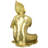 Handcrafted Brass Thinking Buddha Statue, 8 in., Seated Tibetan Buddhist Figurine for Meditation Room & Home Altar Decor