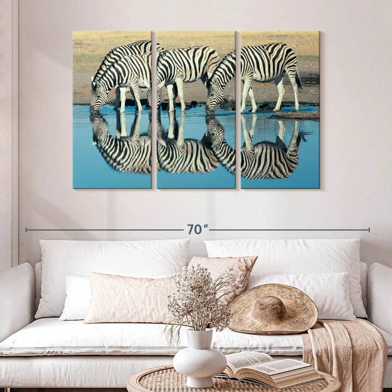 Zèbre de Brampt Etosha Burchell, H 32 po x l 50 po