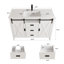 Meuble-lavabo 47 po avec 3 tiroirs et portes, blanc