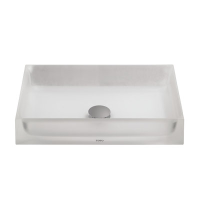 Lavabo de salle de bain vasque rectangulaire TOTO® Luminist ™, blanc givré