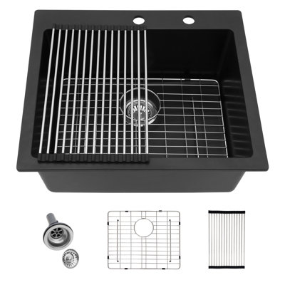 25'' L Single Bowl Quartz Kitchen Sink