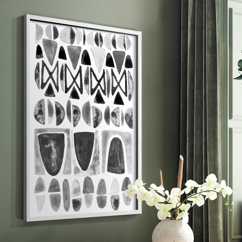 «Gray Arches II», reproduction encadrée de qualité supérieure - prête à être accrochée, Pas de tapis, Cadre simple blanc