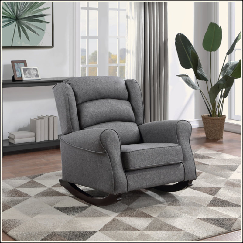 Chaise berçante en tissu