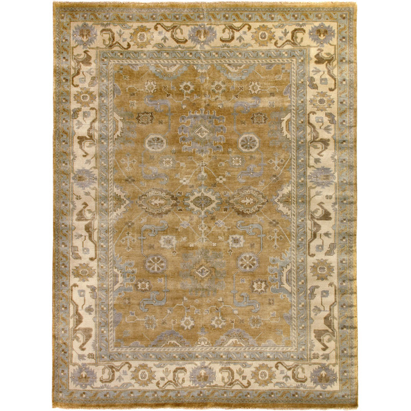 Antique Weave Oushak Wool Oriental Area Rug, Rectangle 12' x 15'