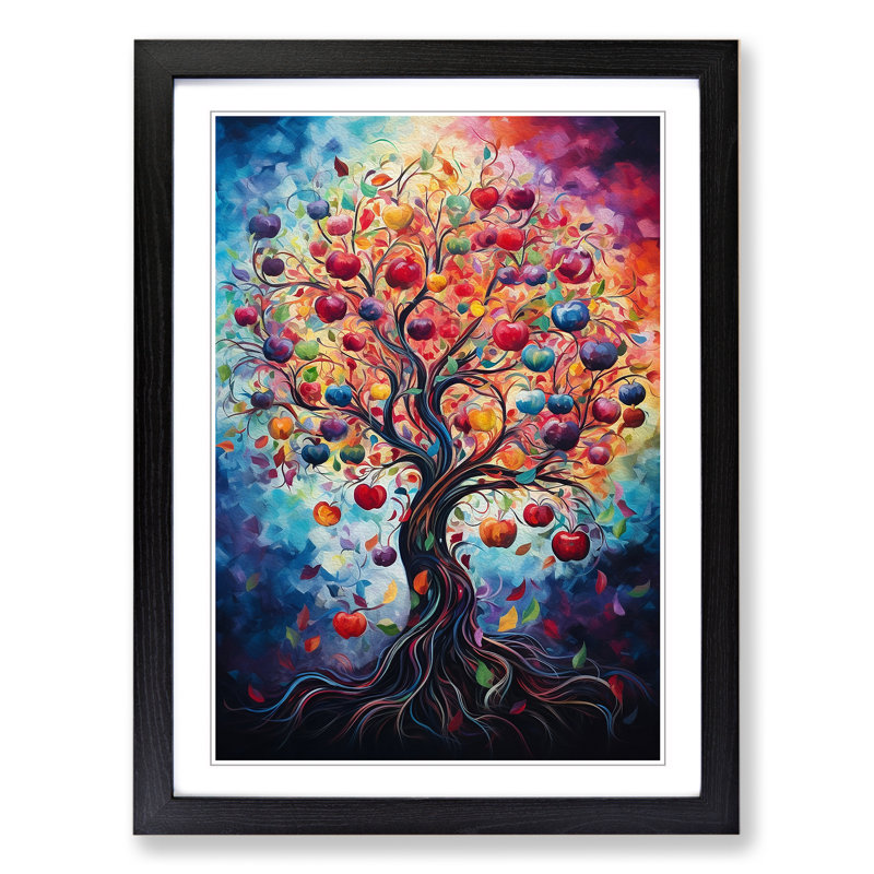 Single Picture Frame Print on Wood, Black Framed, 64cm H x 46cm W