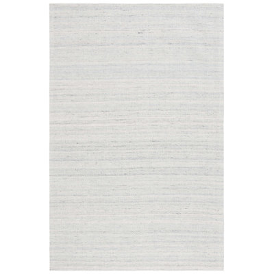 Msr9675 Wilton Martha Stewart Hand Woven Wool Cotton Geometric Rug in Light Blue/Ivory